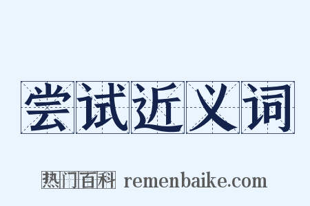 尝试近义词是什么意思的图片